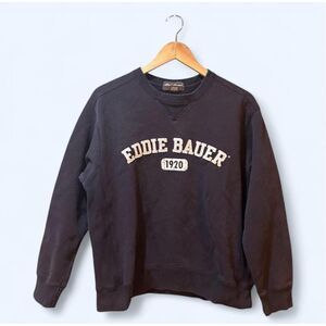 VTG Eddie Bauer Medium Black Crewneck Pullover
